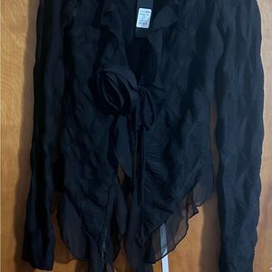 Elegant Black Sheer Blouse